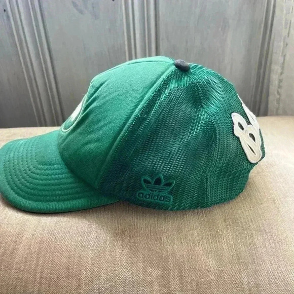 Retro Y2K streetwear Adidas NBA Boston Celtics snap back hat Gorpcore athletic - Picture 3 of 5